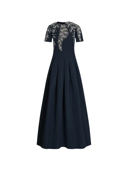 Женское платье Oscar de la Renta с вышивкой, синее