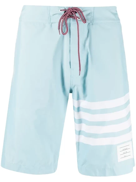 Мужские пляжные шорты Thom Browne 4-Bar, голубые