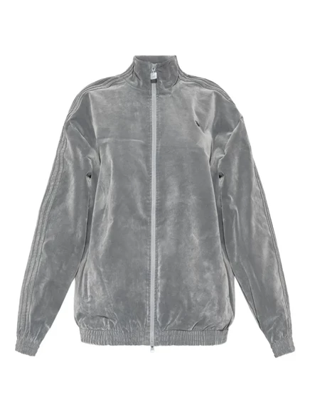 куртка с вышитым логотипом adidas  grey
