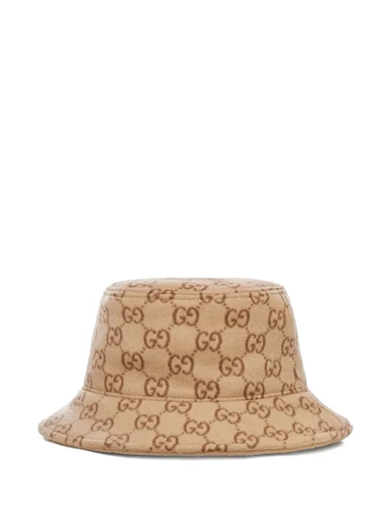 Женская панама Gucci с логотипом, бежевая
