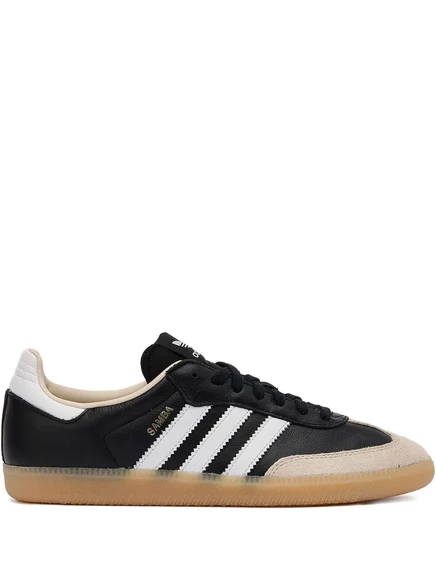 Мужские кеды Adidas Samba OG, черно-белые с серебристым