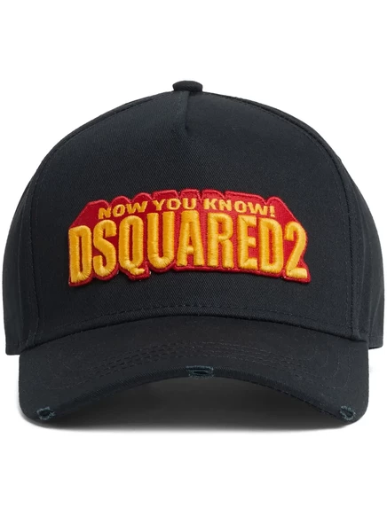 Мужская кепка DSquared2 с вышитым логотипом, черная