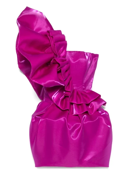 Мини-платье с оборками от MITILIANE COUTURE purple