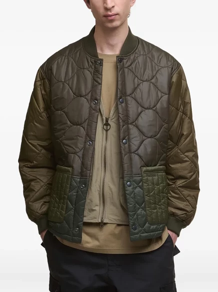 Мужская бомбер-куртка Barbour Liddesdale стёганая, хаки