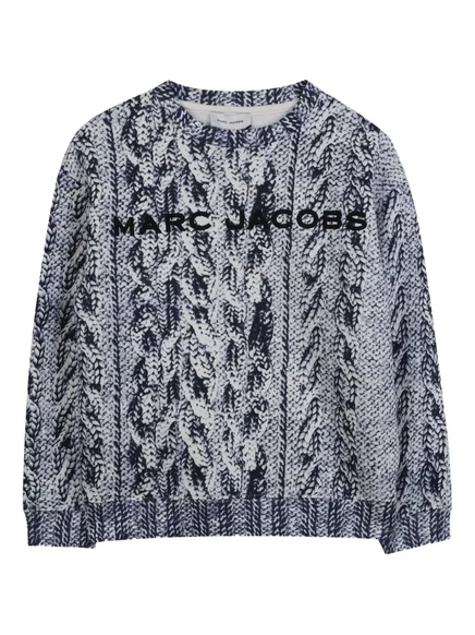 Детский свитшот Marc Jacobs Kids с принтом, синий