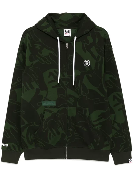 Мужская куртка AAPE Moonface с капюшоном, зеленая