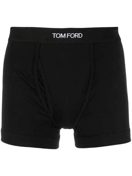 Мужские боксеры Tom Ford с логотипом на поясе, черные