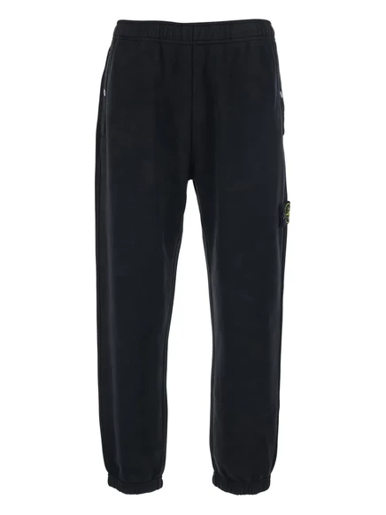 Мужские спортивные штаны Stone Island с логотипом, черные