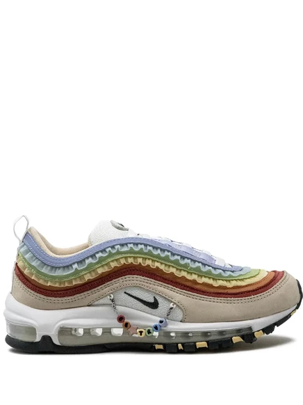 Унисекс кроссовки Nike Air Max 97 Be True кожаные, бежево-многоцветные