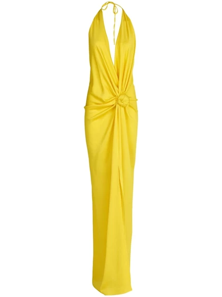 Платье с узлом от Silvia Tcherassi Torgiano yellow