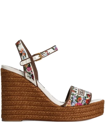 Босоножки на танкетке из кожи наппа Dolce & Gabbana