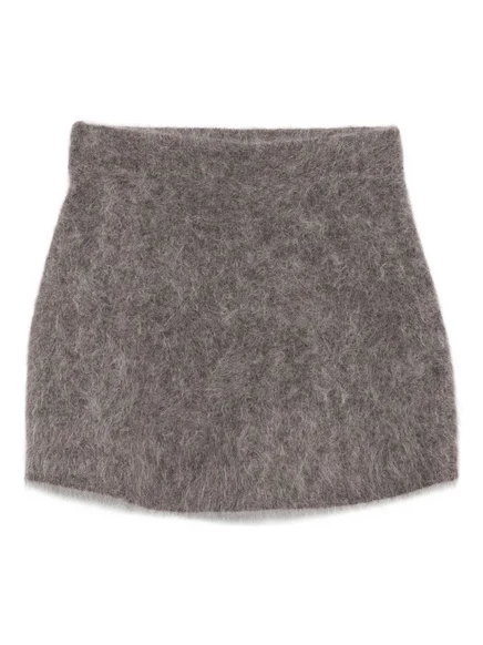 Юбка миди из мягкой козьей ткани grey