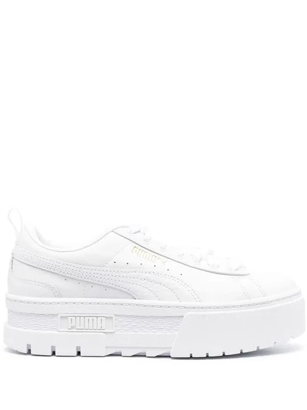 Массивные кожаные кроссовки PUMA с низким берцем  white