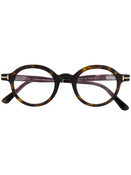 Унисекс очки Tom Ford Eyewear с круглой оправой, коричневые