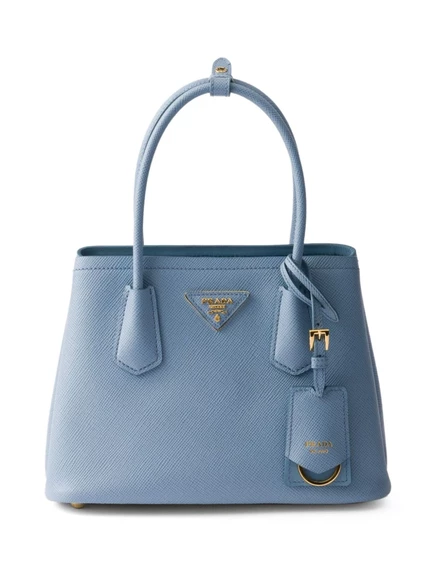 Маленькая двойная сумка Prada из сафьяна blue