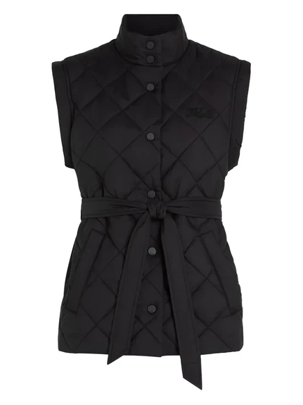 Женский стёганый жилет Karl Lagerfeld легкий, черный