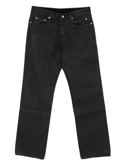 Мужские джинсы Rick Owens DRKSHDW вощеные, черные