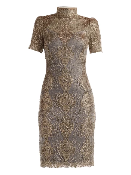 Платье в цветочек с блестками от Tadashi Shoji gold