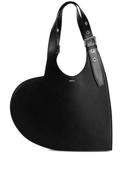Женская шоппер-сумка Coperni Belt Heart, черная
