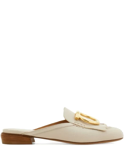 Женские мюли Ferragamo Maxi Gancini, белые