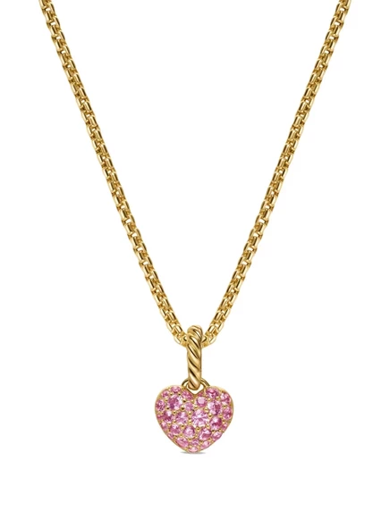 Женское колье David Yurman Petite Pavé 18K, сапфиры, золото