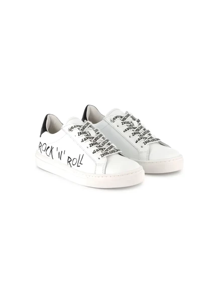 Детские кожаные кроссовки Zadig & Voltaire white