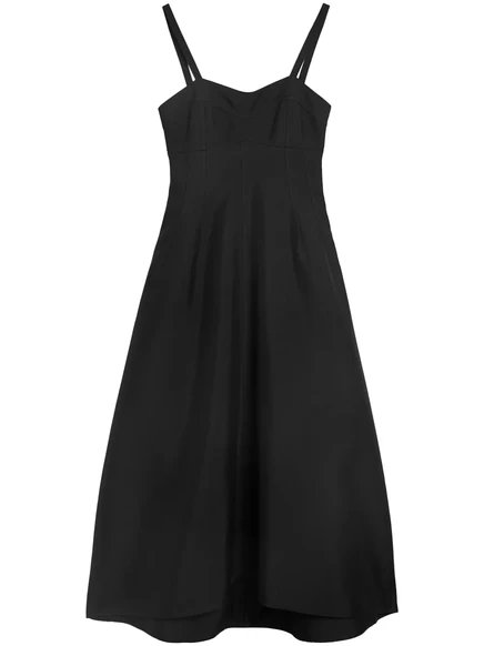 Миди-платье в стиле бюстье от Jil Sander black