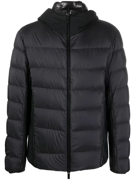 Куртка Moncler с капюшоном из гусиного пуха black