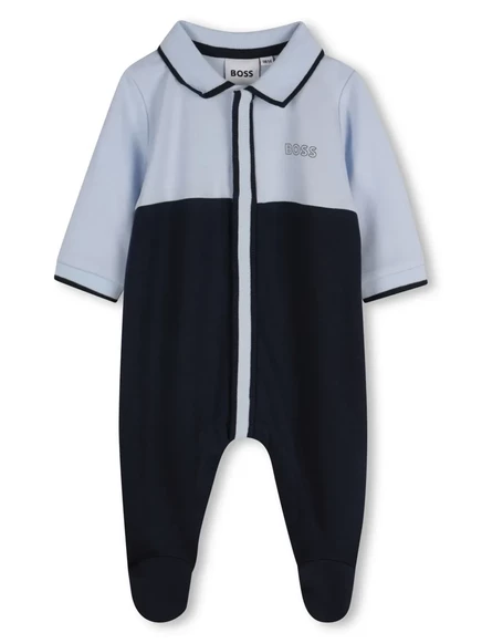 Пижама для мальчика Boss Kidswear в полоску, темно-синяя