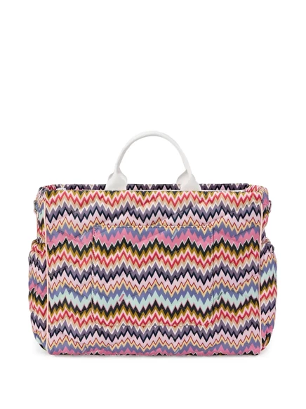 Детская сумка для пеленания Missoni Kids зигзаг, розовая