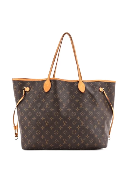 Холщовая сумка GM с монограммой Neverfull, бывшая в употреблении у Louis Vuitton