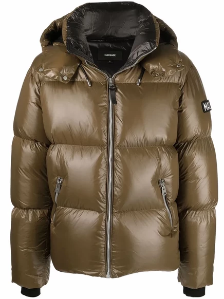 Мужская стёганая куртка Mackage Kentz на перьях, зеленая