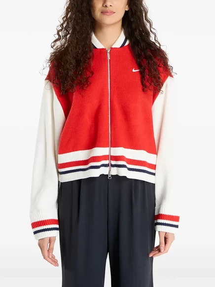 Женский кардиган nike на молнии с номером, красный