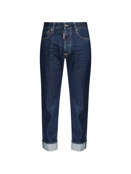 Мужские джинсы DSquared2 Tomboy с отворотами, синие