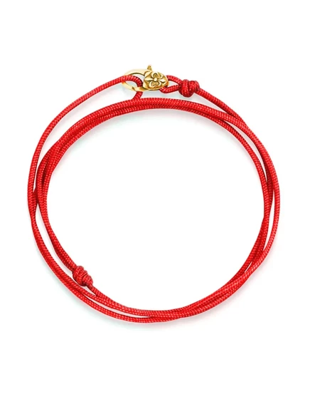 Мужской браслет Nialaya Jewelry Fleur-de-Lis, красный