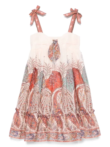 Платье для девочек ZIMMERMANN Kids Rhiannon с пейсли-принтом