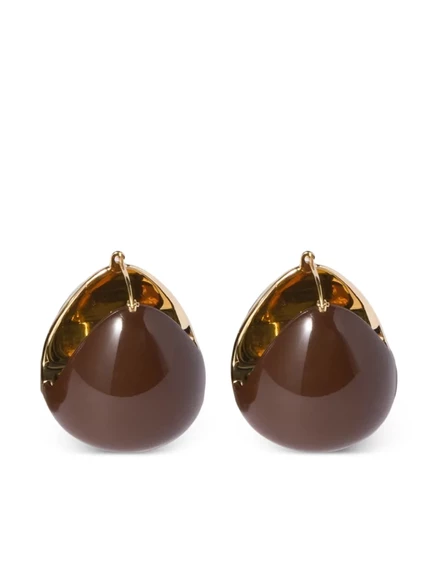 Женские серьги-кольца Miu Miu двухцветные, золотистые