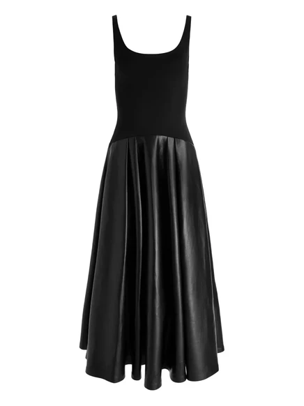 Женское миди-платье Alice & Olivia Adley плиссе, черное