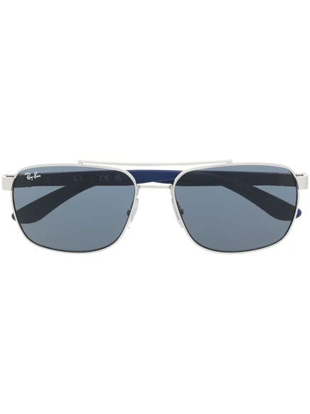 Мужские солнцезащитные очки Ray-Ban квадратные с гравировкой, синие