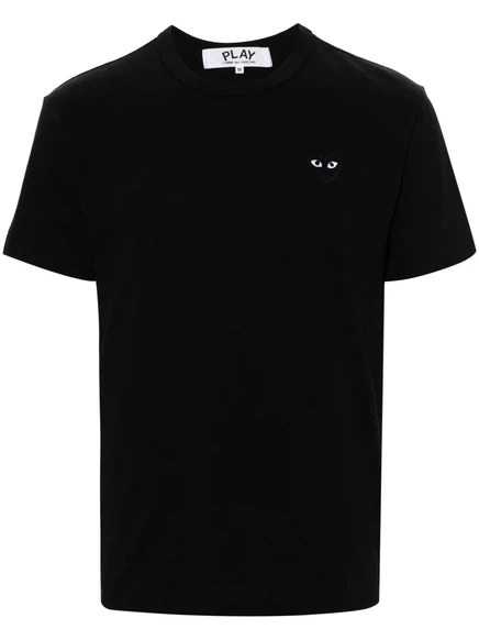 Унисекс-футболка Comme des Garçons с сердцем, черная
