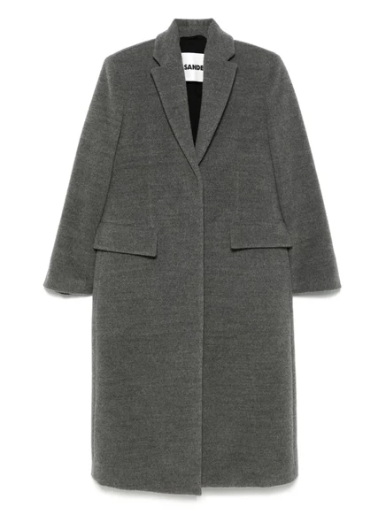 Женское пальто Jil Sander Pre-Owned из чистой шерсти, серое