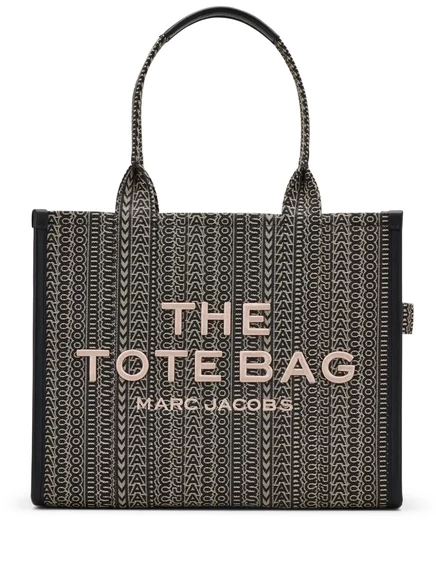 Большая жаккардовая сумка-тоут Marc Jacobs с монограммой black