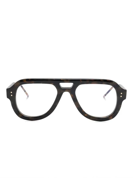 Очки в пилотской оправе Thom Browne Eyewear brown