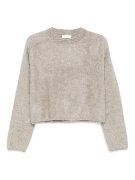 Мягкий свитер с круглым вырезом из козьей шерсти neutrals
