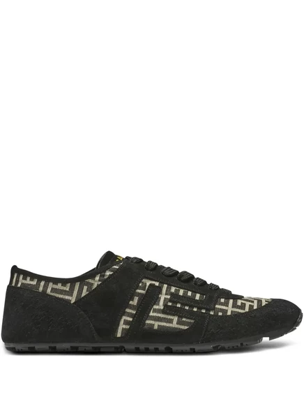 Мужские кроссовки Balmain Racer 45 с монограммой, черные