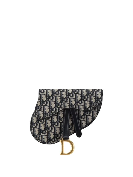 Женская сумка-пояс Christian Dior Pre-Owned Oblique Saddle, синяя