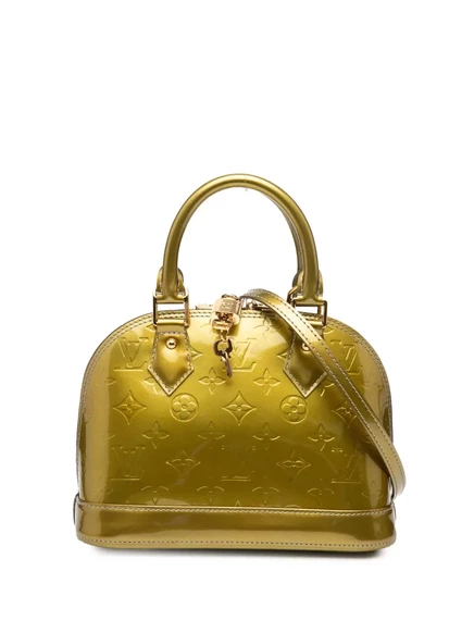 Сумка Vernis Alma BB с монограммой, бывшая в употреблении у Louis Vuitton в 2010 году green