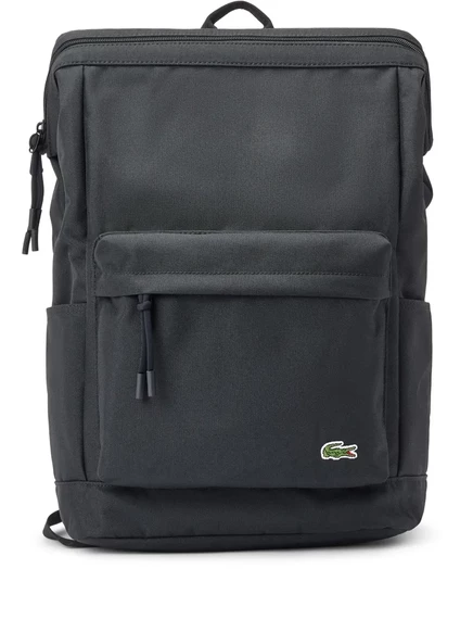 Мужской рюкзак Lacoste с нашивкой логотипа, черный