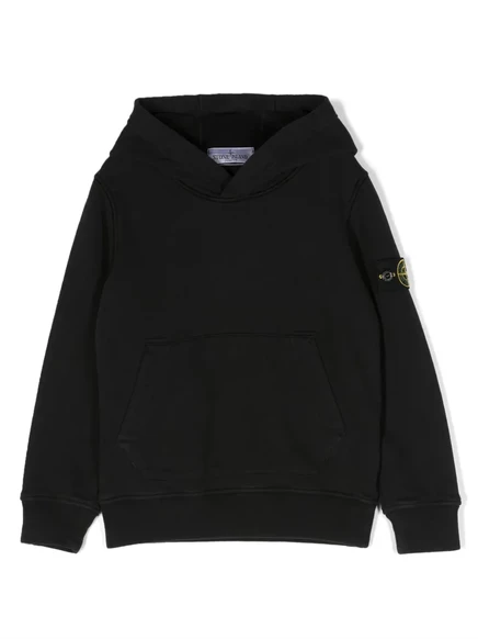 Худи для мальчиков Stone Island Junior Compass, черное
