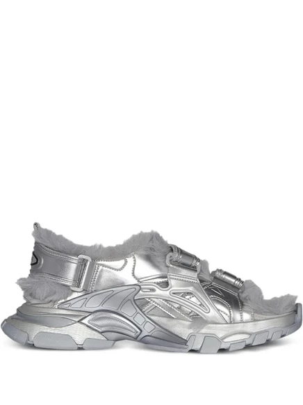 Женские босоножки Balenciaga Track, серебристые